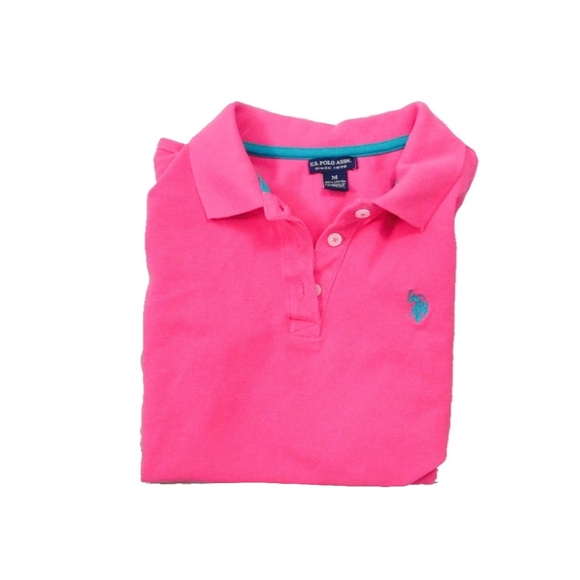 U.S. POLO ASSN. PINK 100% COTTON SHORT SLEEVE POLO - Picture 4 of 6